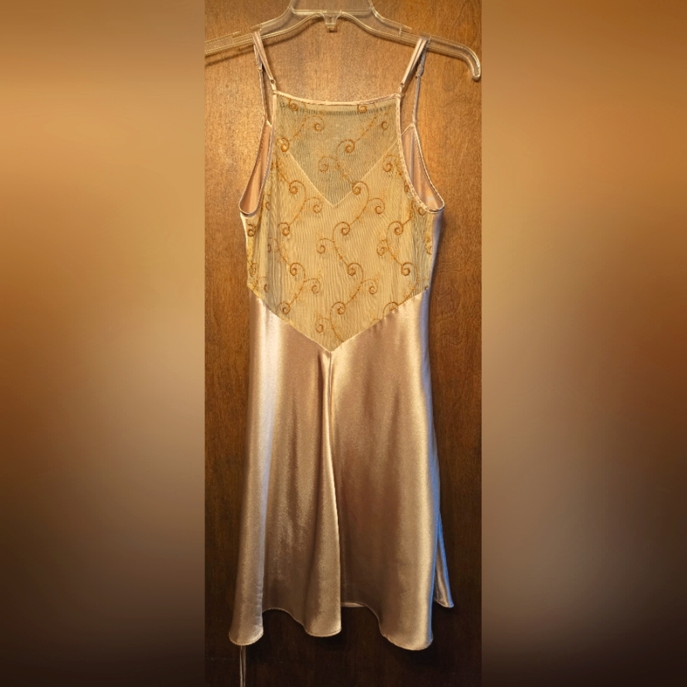Avon Gold Mesh Back Teddy